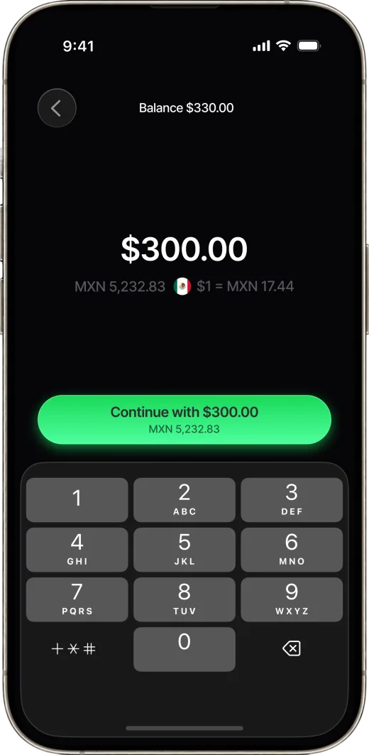 Bank transfer amount and local-currency estimate in Jazari One