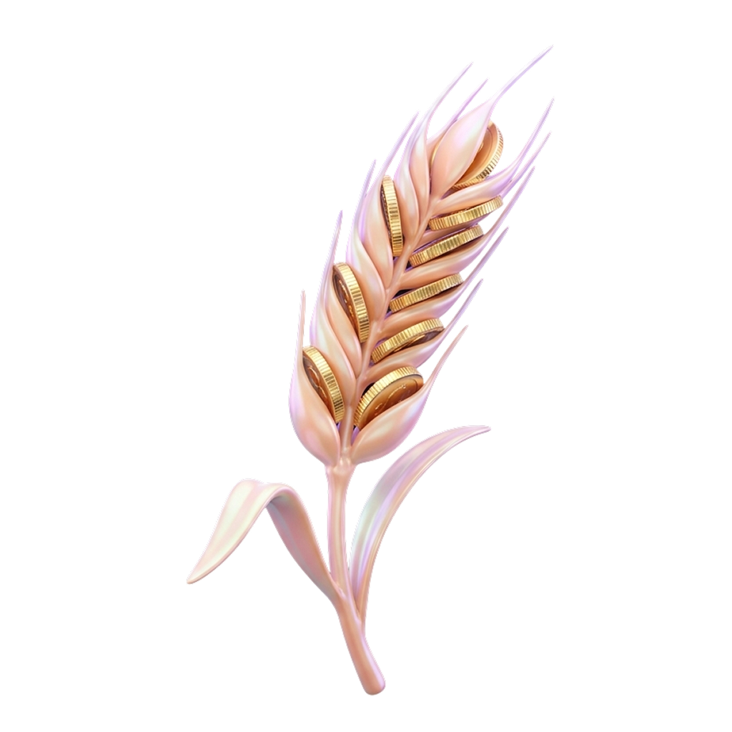 Wheat containing coins